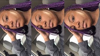 PURPLE BOXBRAIDS ON MYSELF!!