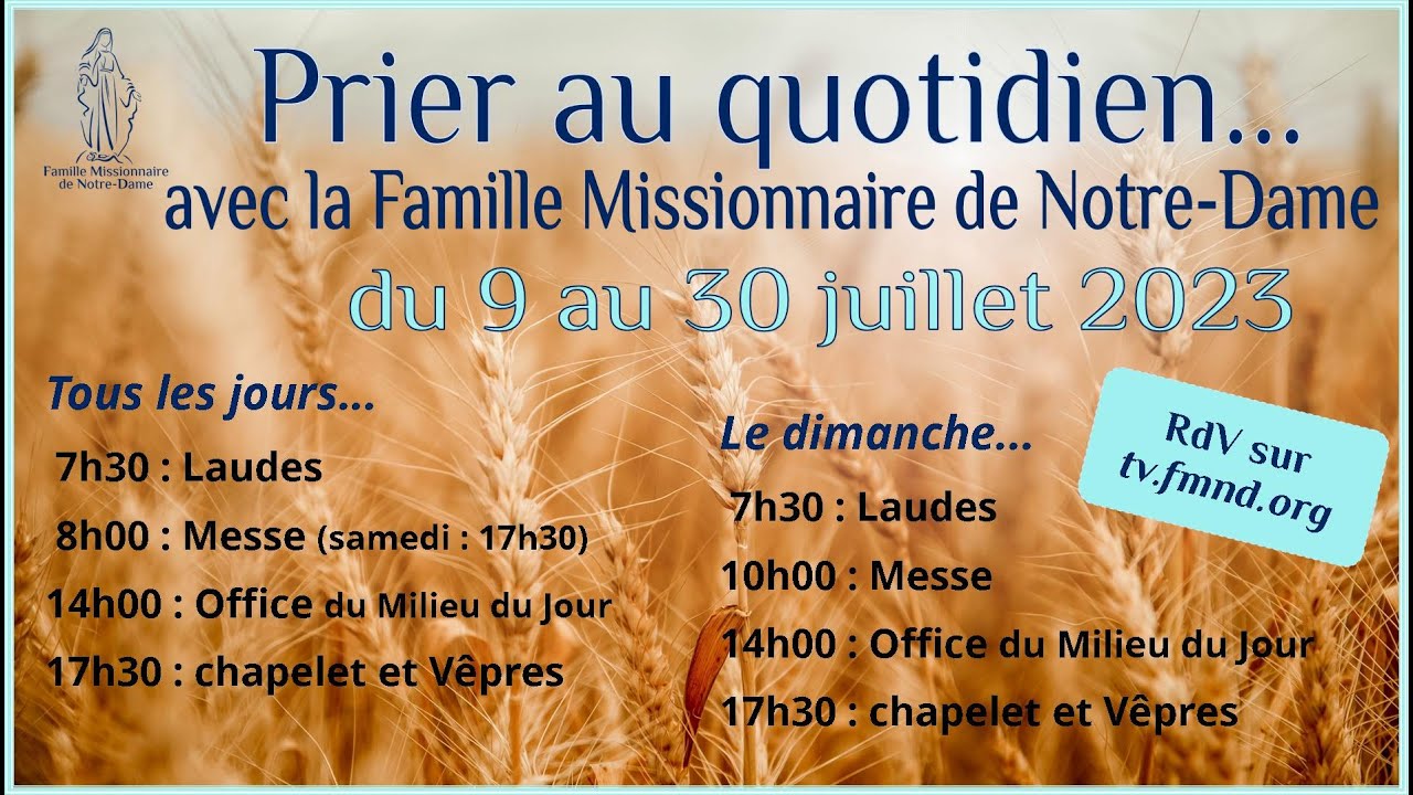 Les Laudes et la messe de la fête de Sainte Anne et Saint Joachim ...