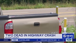 Two dead after crash on US 411 in Blount County