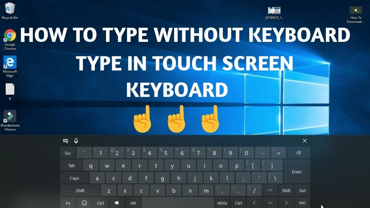 How Type Without Keyboard Enable Touch Screen ⌨️Keyboard ⌨️ In Windows