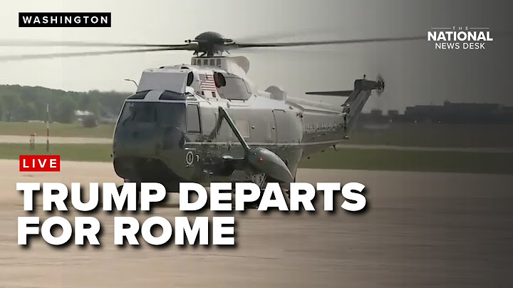 Trump departs for Pope Francis's funeral