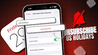 How to Delete or Unsubscribe US Holidays from the Calendar on iOS 18 Devices