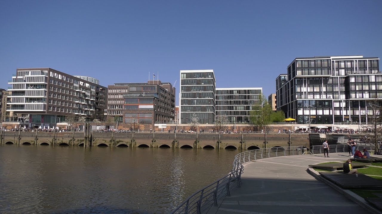 Hamburg, Germany: HafenCity, Marco-Polo-Terrassen, Dalmannkai - 4K UHD Video (2160p/60p)