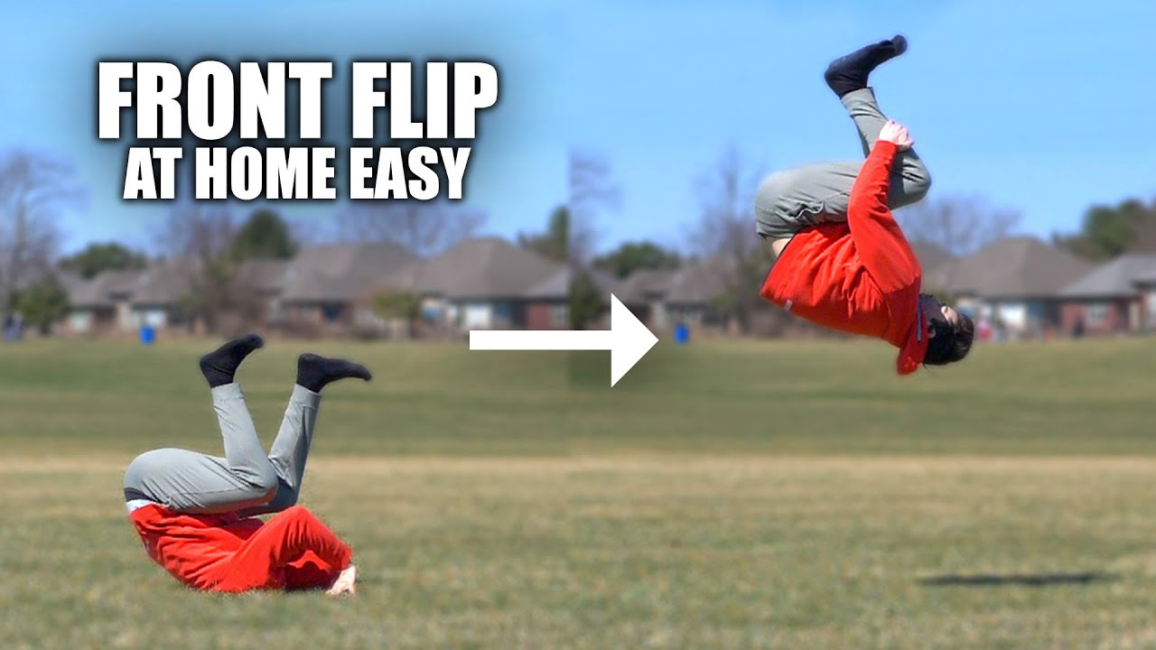 Learn to FrontFlip – At Home Parkour – Turn a ground Roll Up in Air Secret