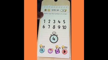 #Tricky #puzzle #Brain test #level 201 "Quickly tap the numbers in order"