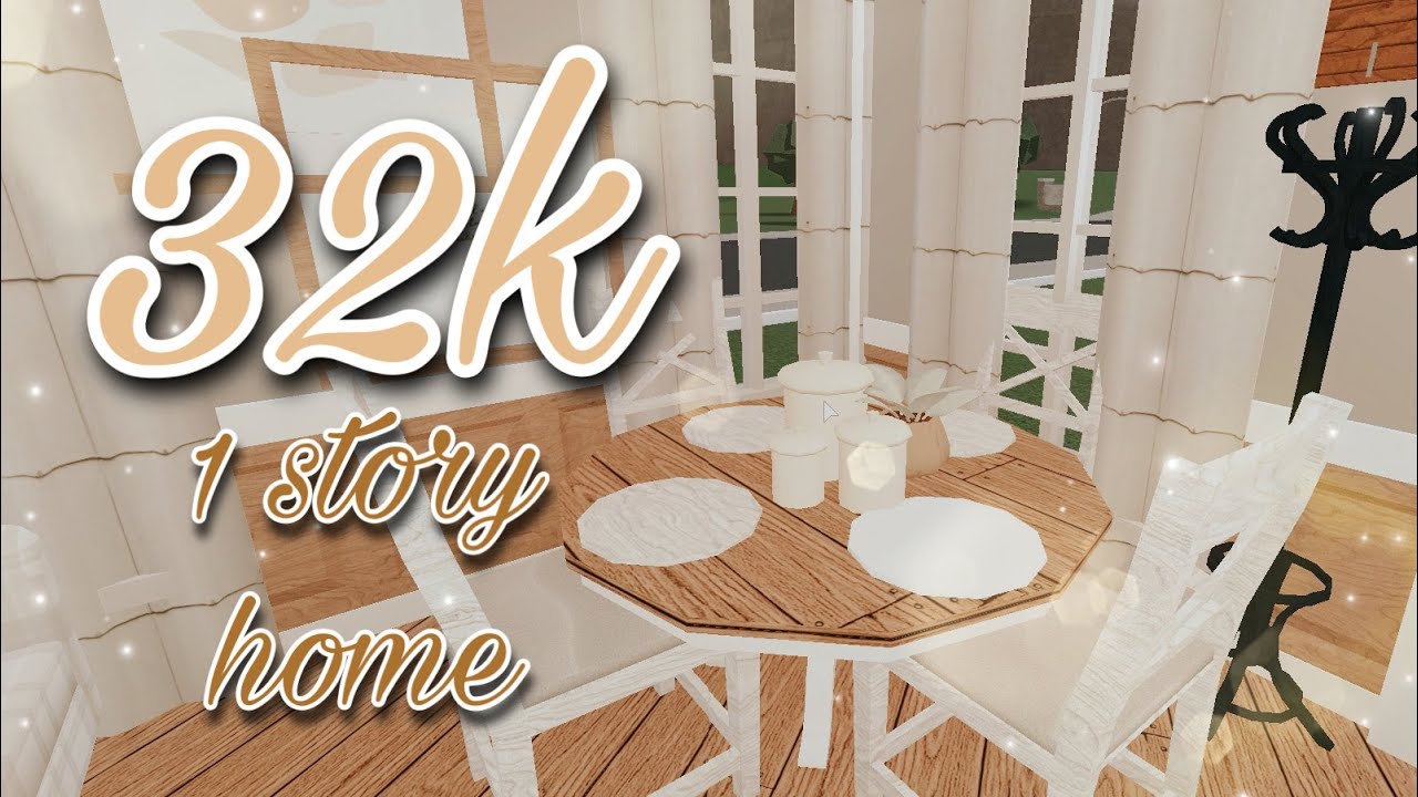 32k Aesthetic 1 Story Small Bloxburg House Pt 1 Speedbuild Youtube