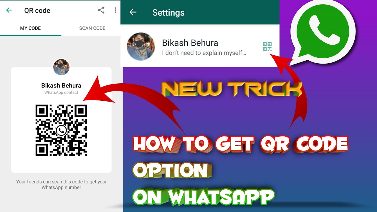 How to get QR of your number on WhatsApp || Apka whatsApp number ka QR