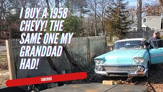I'm excited to buy a 1958 Chevrolet Biscayne the same car my grandfather had! My 1st 1958 Chevrolet!