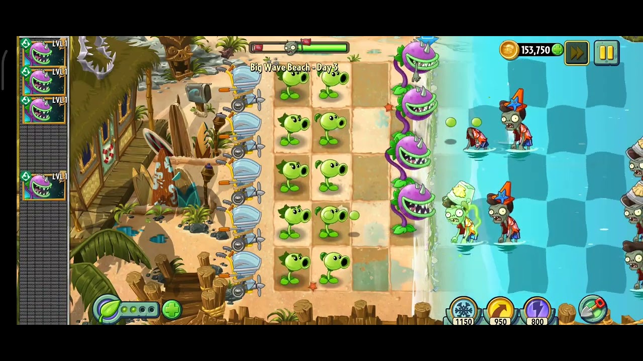 Plants vs Zombies 2 | Big Wave Beach - Day 3 🌱 - YouTube