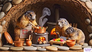 Peaceful Life of Wild Marmots - 8K Ai Video