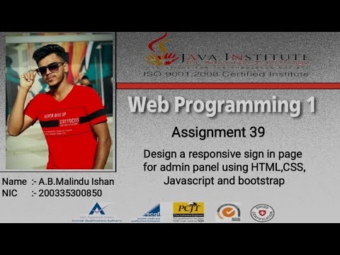 Design a responsive sign in page for admin panel | Web project | Task 39 | Java Institute