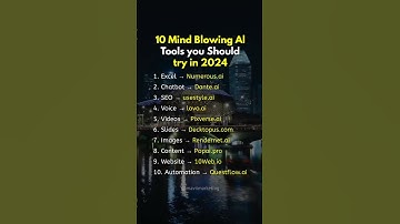 10 Mind Blowing Al Tools you Should try in 2024 |technique Information | Zen Z @akdaitech #akdaitech