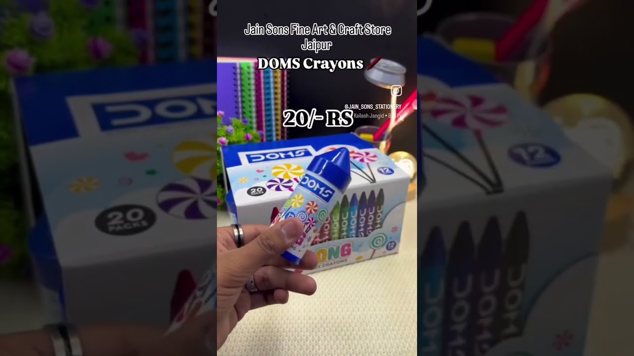Doms Jumbo Kids Wax Crayons Set Of 12 Jain Sons Fine Art Craft Store Jaipur 7011960488 