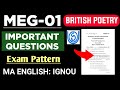 IGNOU MEG-01 IMPORTANT QUESTIONS | MEG 01 EXAM PATTERN DISCUSSION | MEG01 Question Paper_IGNOU_MEG01