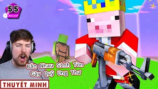 Bắn Nhau Sinh Tồn Trong Minecraft Cùng 100 Youtuber Như PUBG