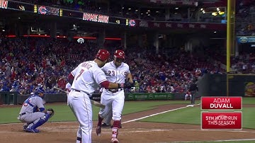 CHC@CIN: Duvall homers to right to extend Reds