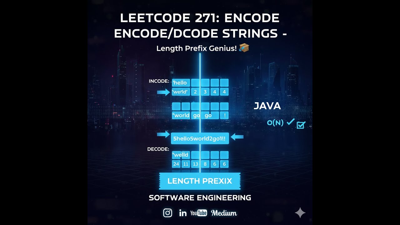 LeetCode 271: Encode/Decode Strings - Length Prefix Genius! 📦🚀😊👍