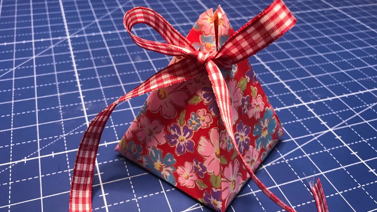 DIY Origami Geschenkbox Pyramide Tutorial | Pyramid Gift Box | Origami ...