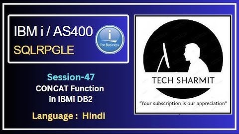 concat function in db2 sql  | SQLRPGLE | ibmi training | sqlrpgle as400 | db2 | db2 view