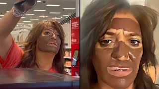 Racist Karen Dresses Up As Blackface To Harass People!