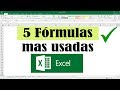 5 fórmulas en Excel más utilizadas y indispensables para tu trabajo