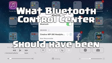 What the bluetooth control center should be on iOS 7