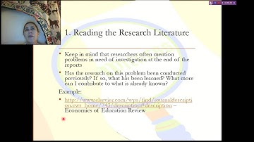 identifying a research problem