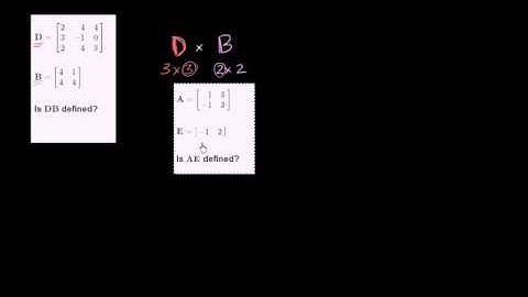 02   Matrix multiplication   03   Defined and undefined matrix operations