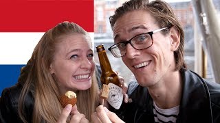 FOOD TOUR! Let's Try Dutch Food 😋 Amsterdam Food Tour