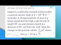 Suppose a uniformly charged wall provides a uniform electric field of 2 × 10⁴N/C normally..|JEE PYQ