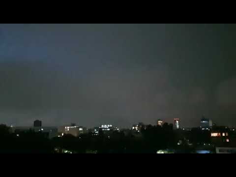 Earthquake and lighting storm, Mexico, September 7th 2021