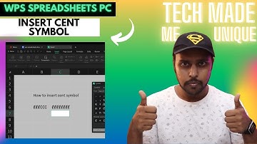 How to insert cent symbol in wps spreadsheet | How to insert cent symbol in wps spreadsheet pc