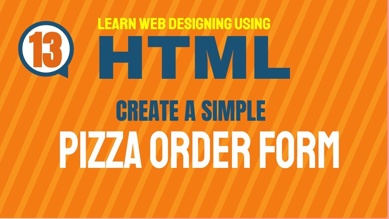 Create Pizza Order Form in HTML(Urdu/Hindi) - YouTube
