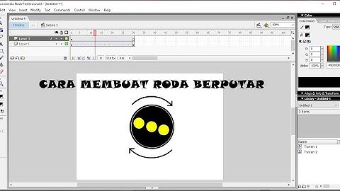 Macromedia Flash 8 Cara Membuat Rotor Berputar Dengan