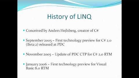 PLDC project LINQ stage 1 part 1