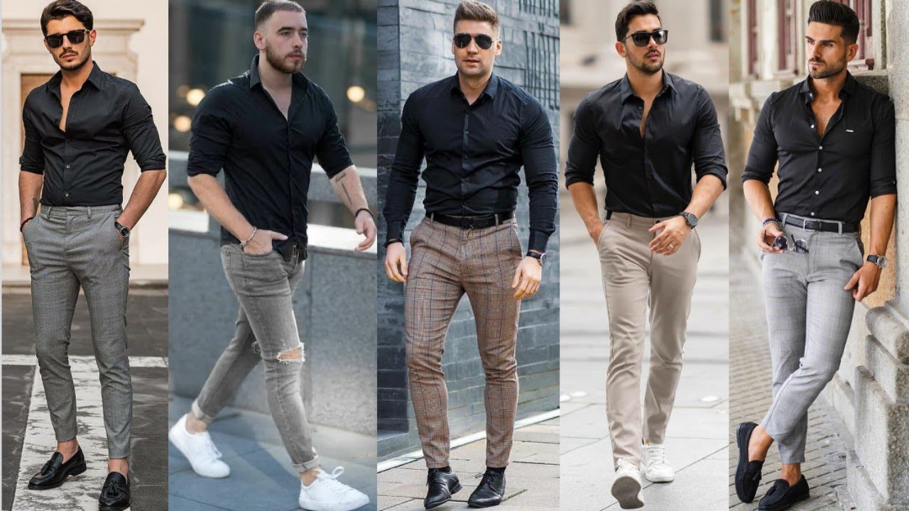 Stylish Black Shirt Outfit for Men | Black Shirt Outfit Idea | Formal ...