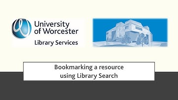 Bookmarking a resource using Library Search