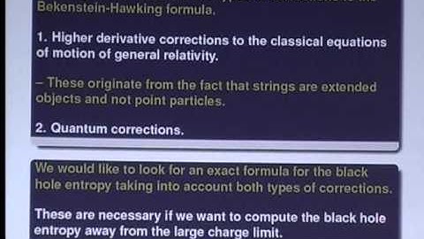 Ashoke Sen - Extremal Black Holes in String Theory ( 1 )