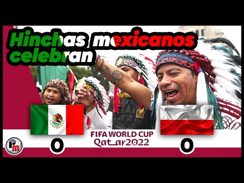 Hinchas mexicanos celebran eufóricos el empate entre el Tri y Polonia