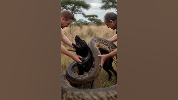 Rescuing our dog from A python attack #saveing #giantreptile #dog #rescue