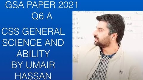 CSS GSA 2021 PAPER Q 6 A ALGEBRA GSA LECTURE SERIES LEC 40