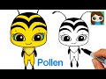 How to Draw Pollen Bee Kwami 🐝 Miraculous Ladybug