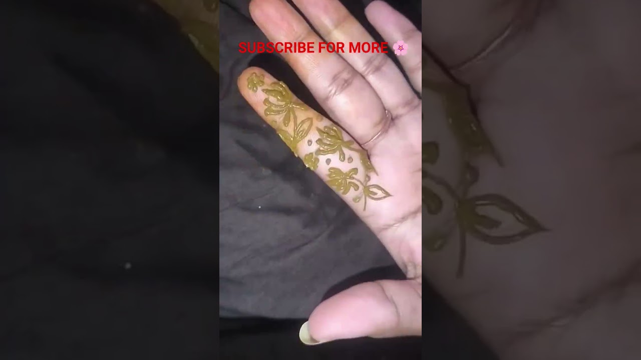 Easy Finger Mehndi Design 🌸 | Beginner Mehndi | Short