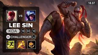 Lee Sin vs Talon Jungle - KR Challenger - Patch 16.07 Season 16