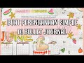 BUAT PERENCANAAN SIMPLE (BARU BELAJAR NULIS DI BULLET JOURNAL)