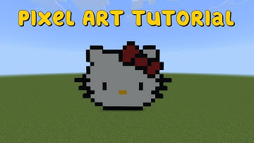 Minecraft Pixel Art Tutorial - Hello Kitty Face