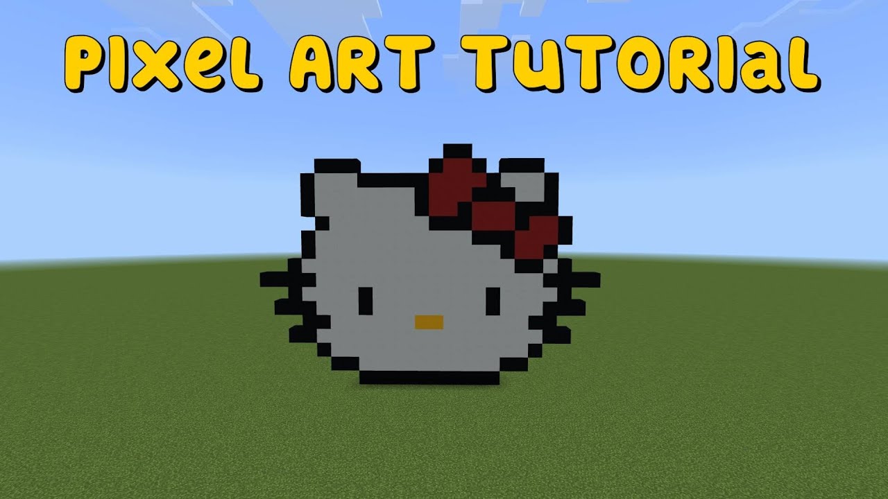 Minecraft Pixel Art Tutorial - Hello Kitty Face - YouTube