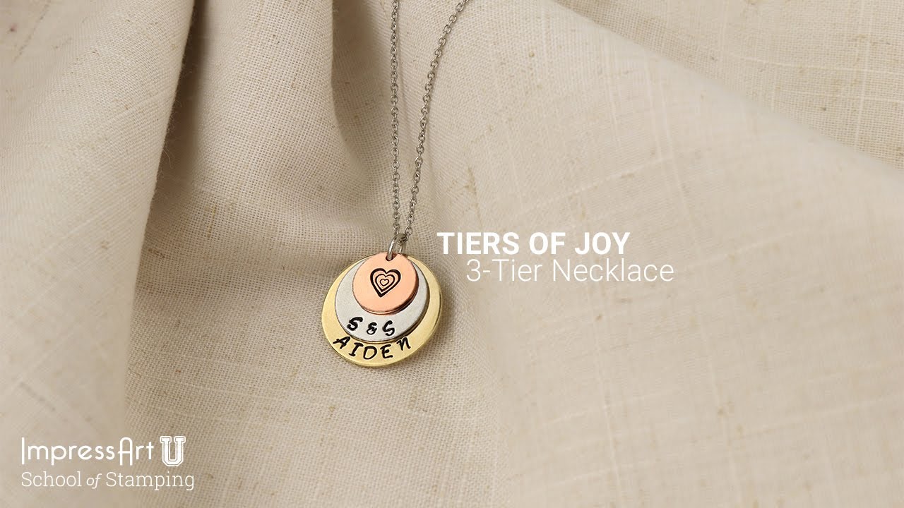 Metal Stamped 3 Tier Necklace Tutorial | ImpressArt