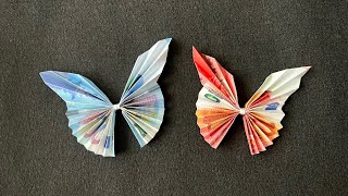 Geldscheine falten für Geldgeschenke🦋 Schmetterling 🦋einfach Geld falten zur Hochzeit & Geburtstag