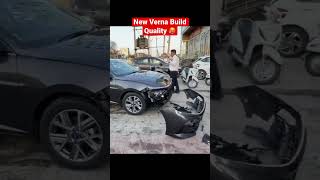 New verna Accident 🙏 video credit - @AutoXp95 #hyundai #verna2023 #buildquality #shorts